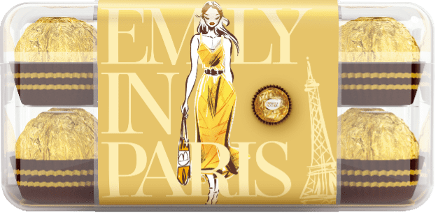Ferrero Rocher 16er Packung im „Emily in Paris“-Design